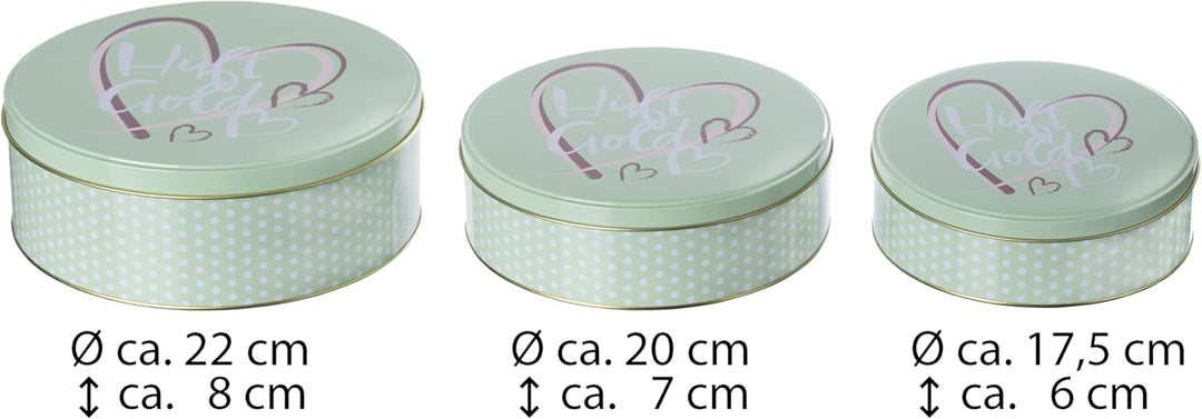 Brandsseller 3er Set Keksdose Hüftgold Weihnachtsdose Plätzchendose Gebäckdose Aufbewahrungsdose Met