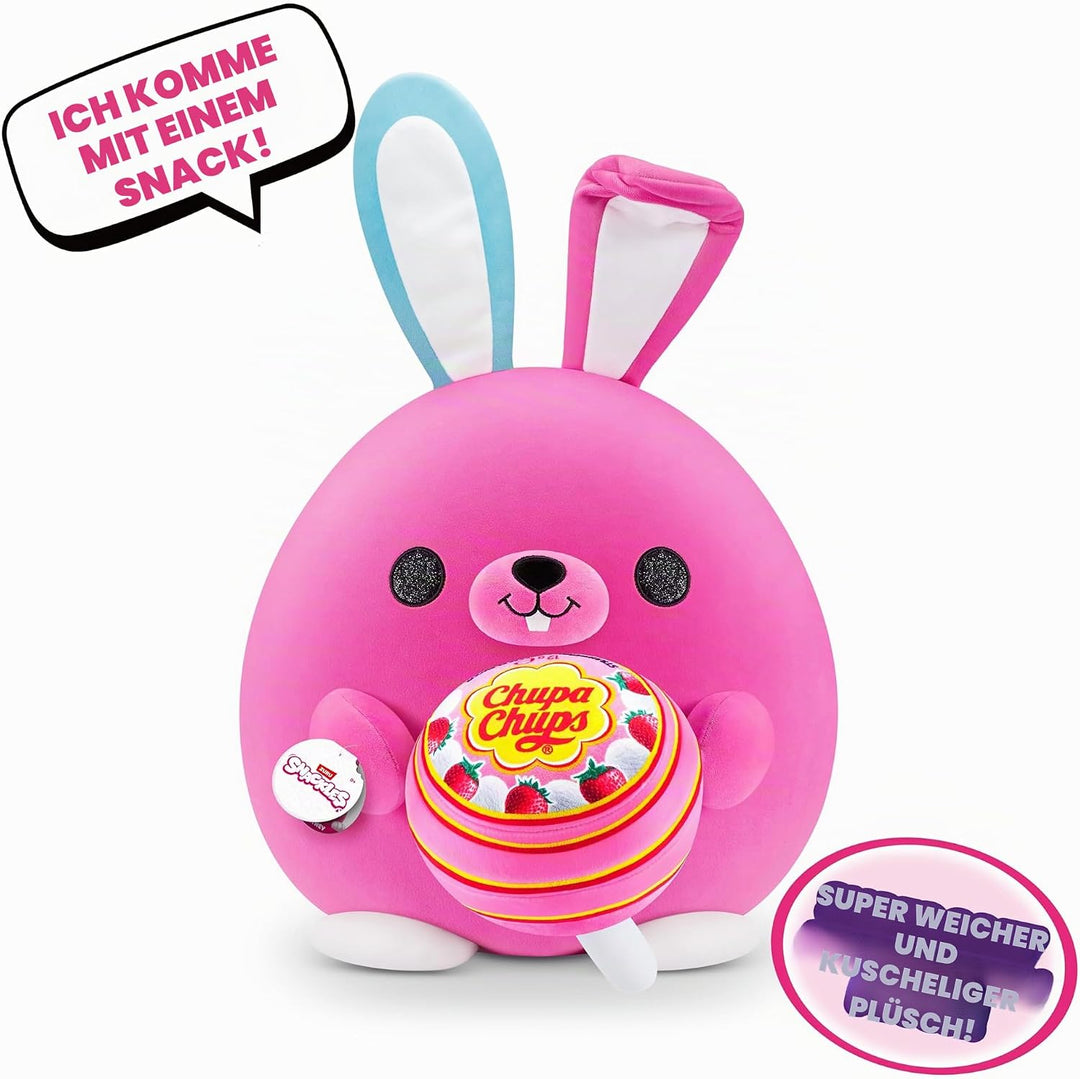 Snackles Series 1 Wave 2 Bunny (Chupa Chups), Surprise Medium Plush, Ultra Soft Plush, 35 cm, Collec