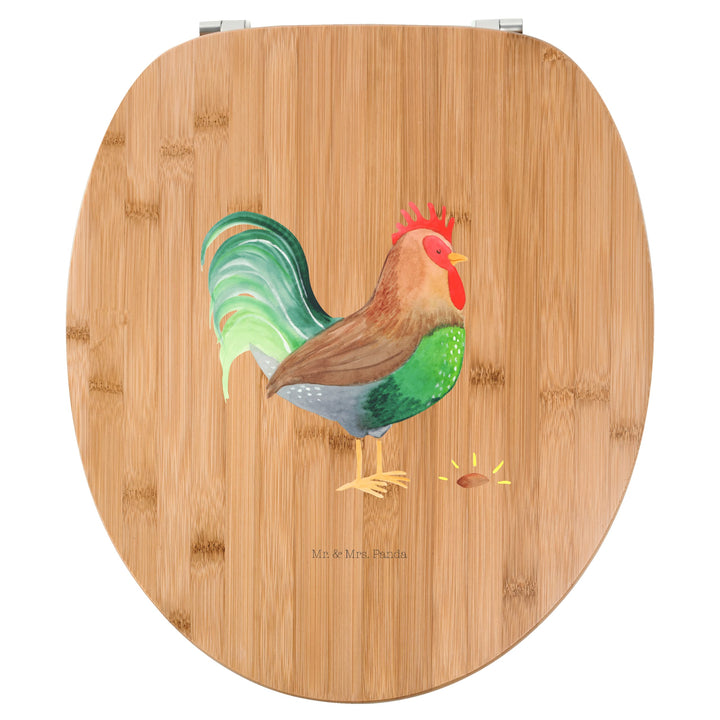 Mr. & Mrs. Panda Motiv WC Sitz Hahn mit Korn - Geschenk, Natur, Hoftiere, Eier, Bauernhof, Toilette,