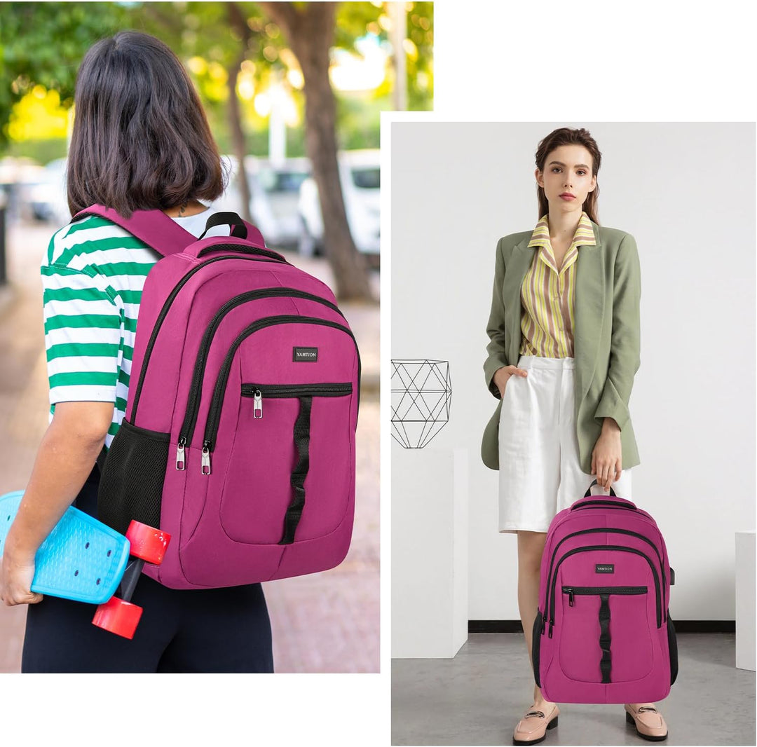 YAMTION Schultasche Damen,17.3 Zoll Schulrucksack Mädchen Teenager für Jungen Laptop Rucksack für St