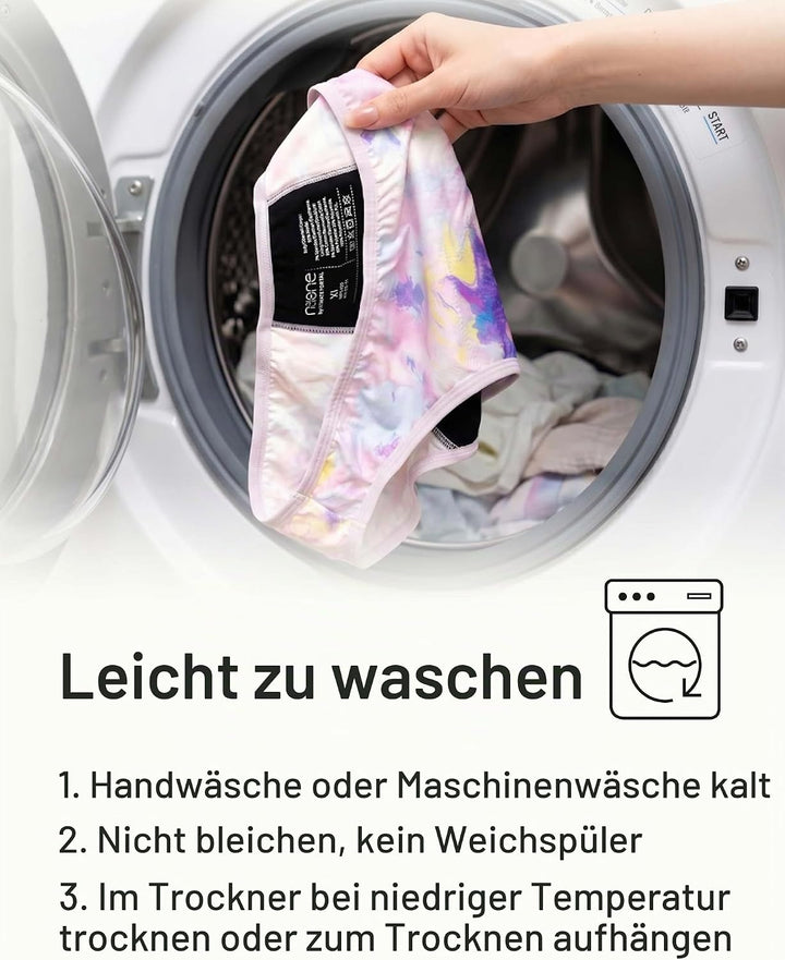 Neione Periodenunterschwäsche Menstruation Unterhosen Perioden Unterwäsche Damen Brazilian Slip, 3er