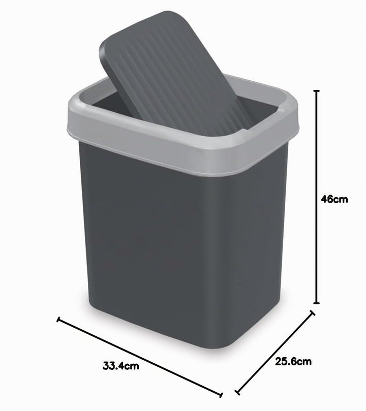 Plana FLIP BIN Mülltonne - mit Öffnung in 2 richtungen - Mülleimer Küche - Abfalleimer Küche mit Dec