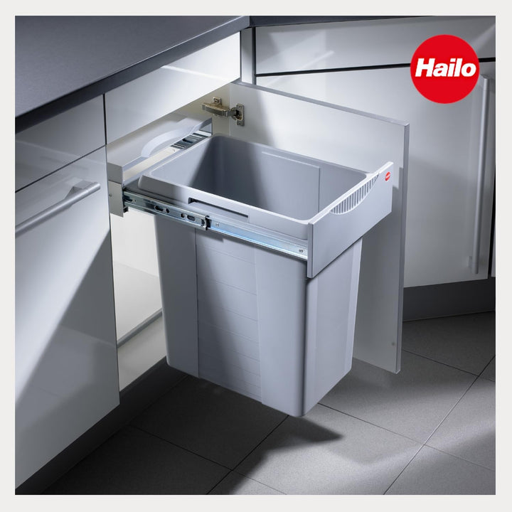 Hailo Abfallsammler 3668401 | Easy-Cargo Solo Einbau-Müllbehälter | grosser 40L Abfalleimer für Küch