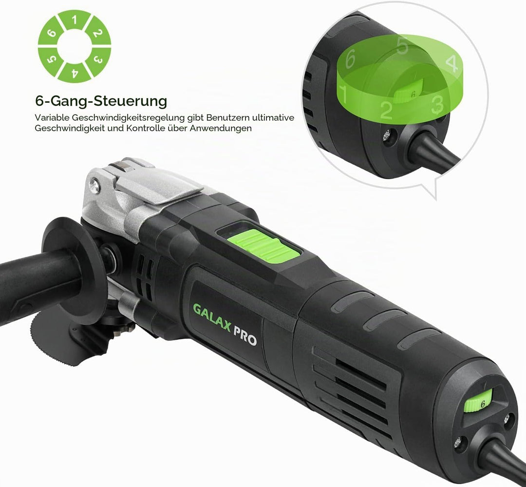 GALAX PRO Multifunktionswerkzeug, schwenkbar, 400 W, Multifunktionswerkzeug mit 6 Drehgeschwindigkei