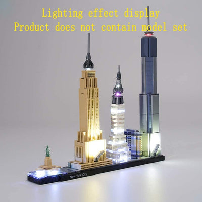 GEAMENT Verbesserte Version Licht-Set für New York City - Kompatibel mit Lego Architecture 21028 Bau