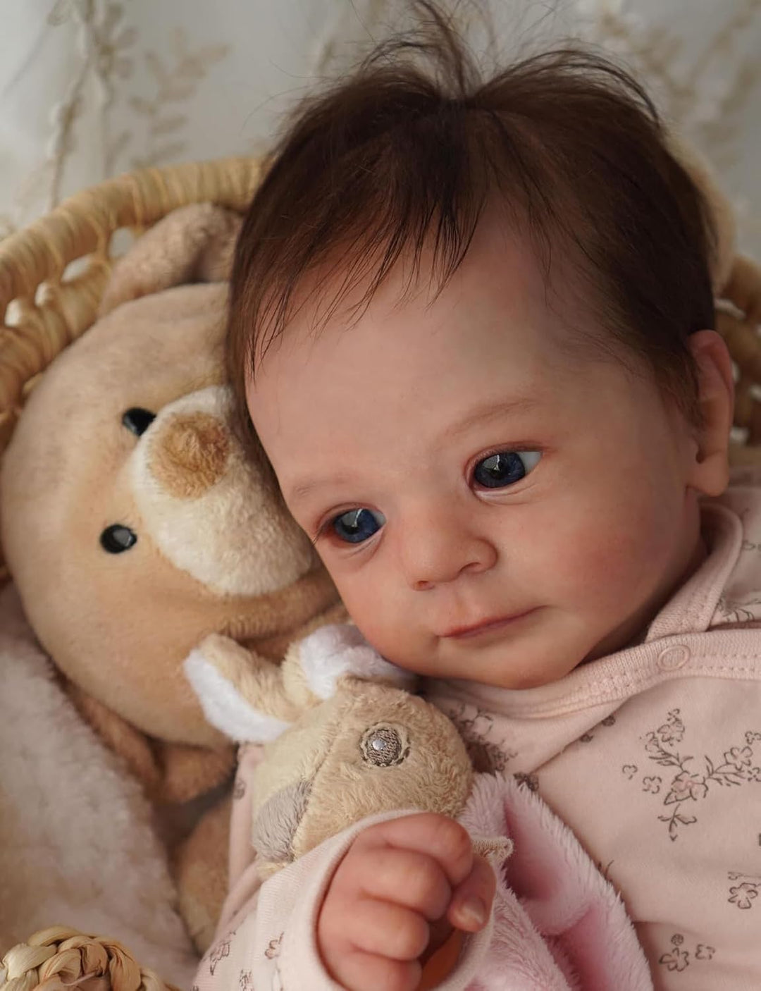 ZIYIUI 18 Zoll Realistische Babys Reborn Babypuppen Mädchen Silikon Puppen Lebensechte Puppe Neugebo