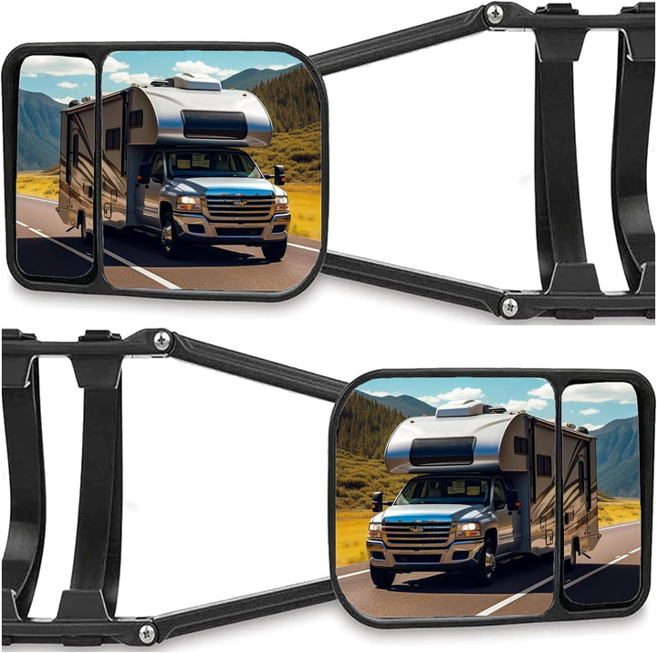 2x Abschleppspiegel, Baceyong Multi Angle für Caravan Pkw LKW 4WD Clip-On Abschleppspiegel, universe