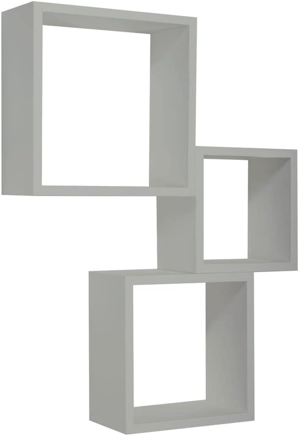 SANITEC Alptraum Wandregal, Holz, Grau Stein, 15.5 x 35 x 35 cm