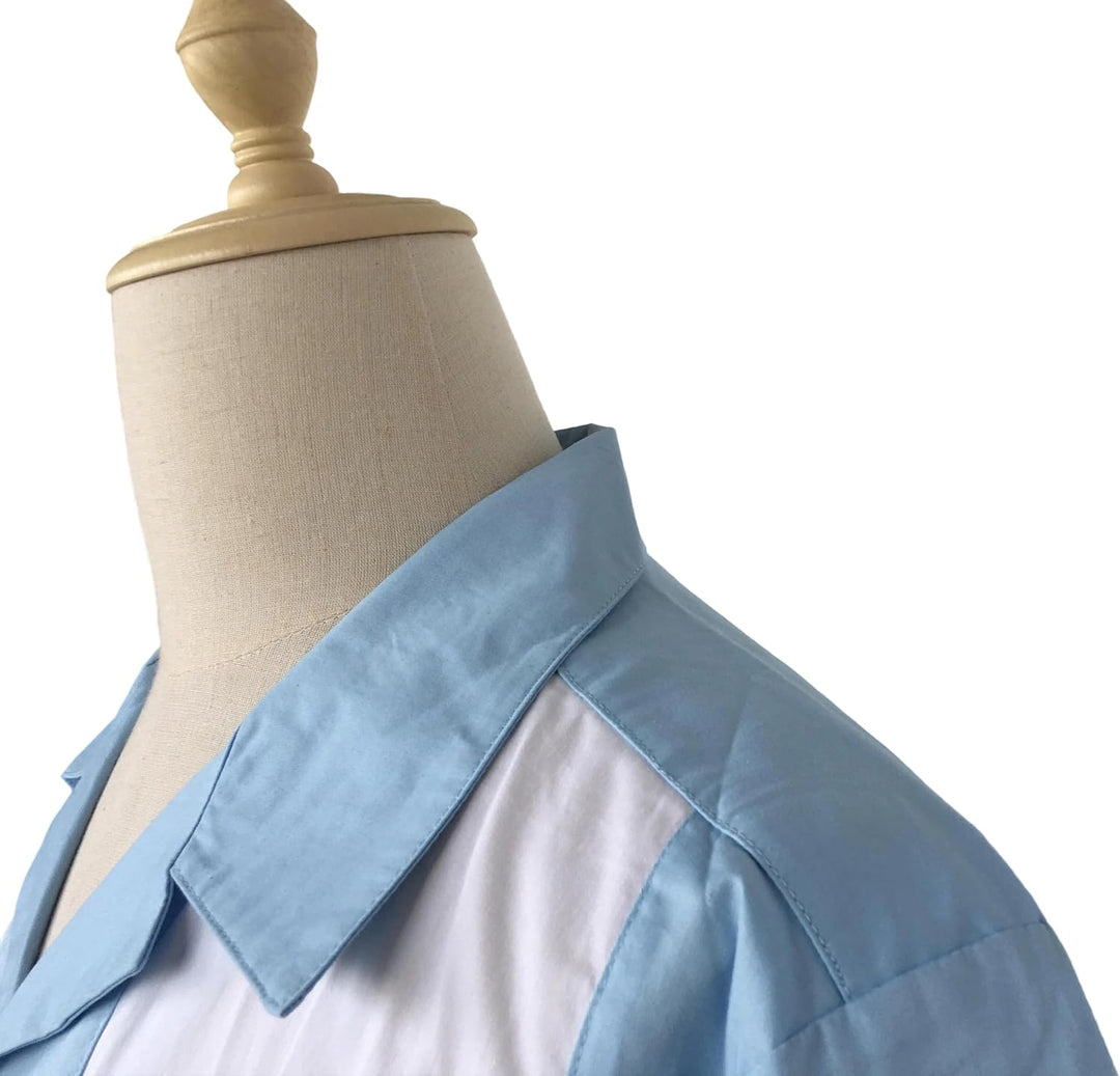 Candow Look Herren Freizeit-Hemd Online Rock Revival Men Shirts XXL Blue+white, XXL Blue+white