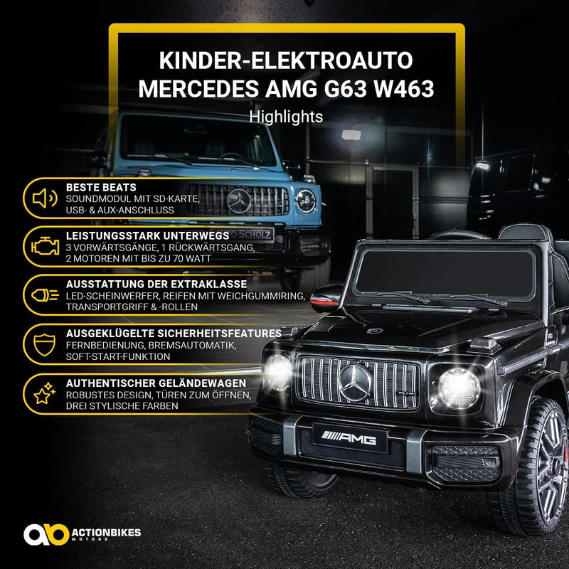 Actionbikes Motors Kinder Elektroauto Mercedes Benz Amg G63 W463 - Lizenziert - 2,4 Ghz Fernbedienun