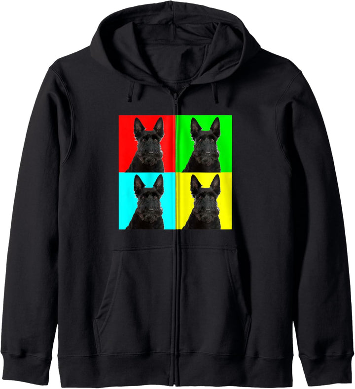 Pop Art Dog Scottish Terrier Kapuzenjacke