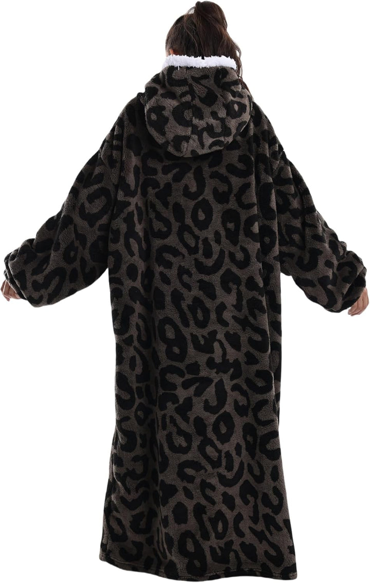 Verlängert Übergrosse Hoodie Decke,Decken Hoodie Damen mit Tasche und Kapuze,Superweiche und Warme K