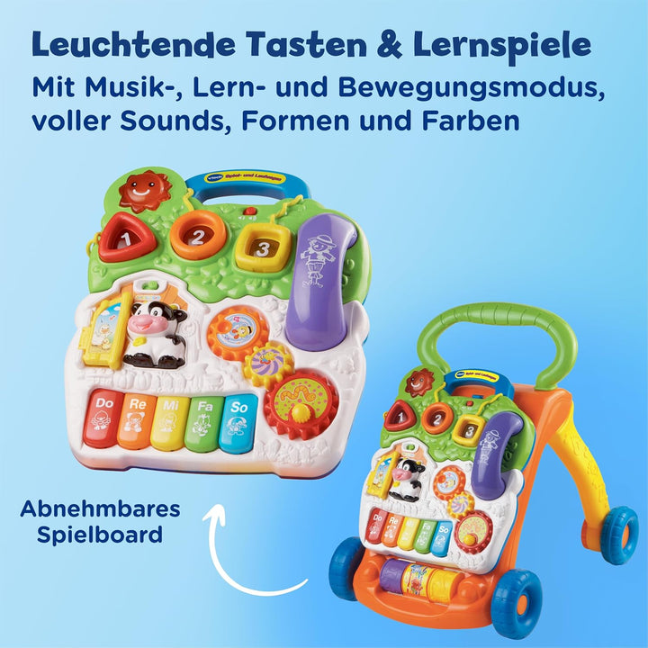 VTech Baby 80-077064 - Spiel und Laufwagen, Normalverpackung, Bunt-Grün/Orange