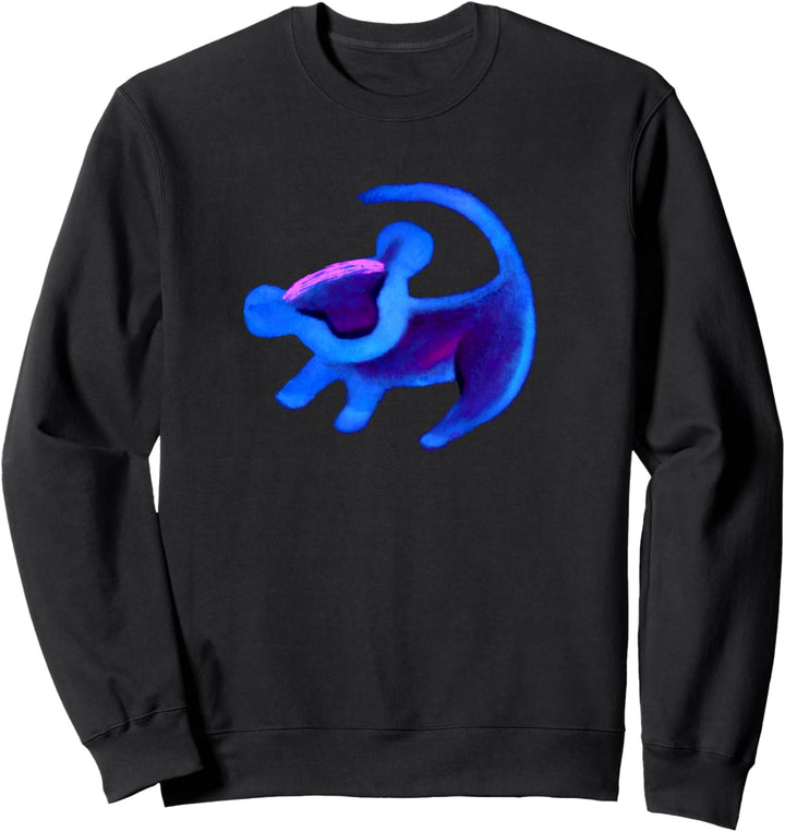 Disney Lion King Simba Cave Painting Blue Hue Sweatshirt