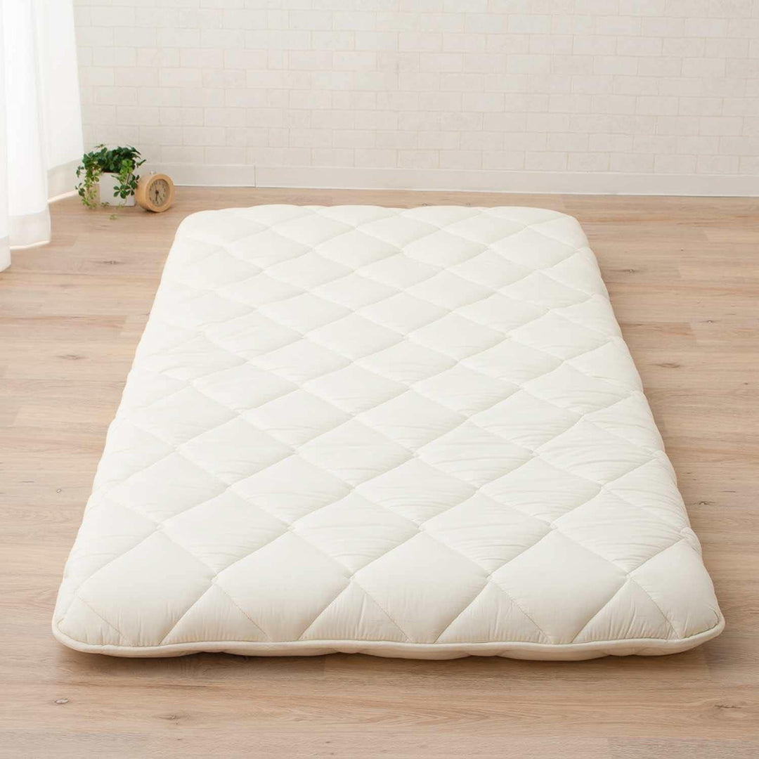 EMOOR Japanische Futon Matratze CLASSE 180 x 200 cm Weiss Hergestellt in Japan, Faltbar Schlaf Tradi