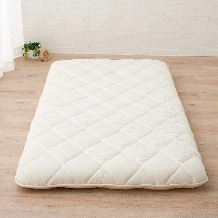 EMOOR Japanische Futon Matratze CLASSE 160 x 200 cm Weiss Hergestellt in Japan, Faltbar Schlaf Tradi