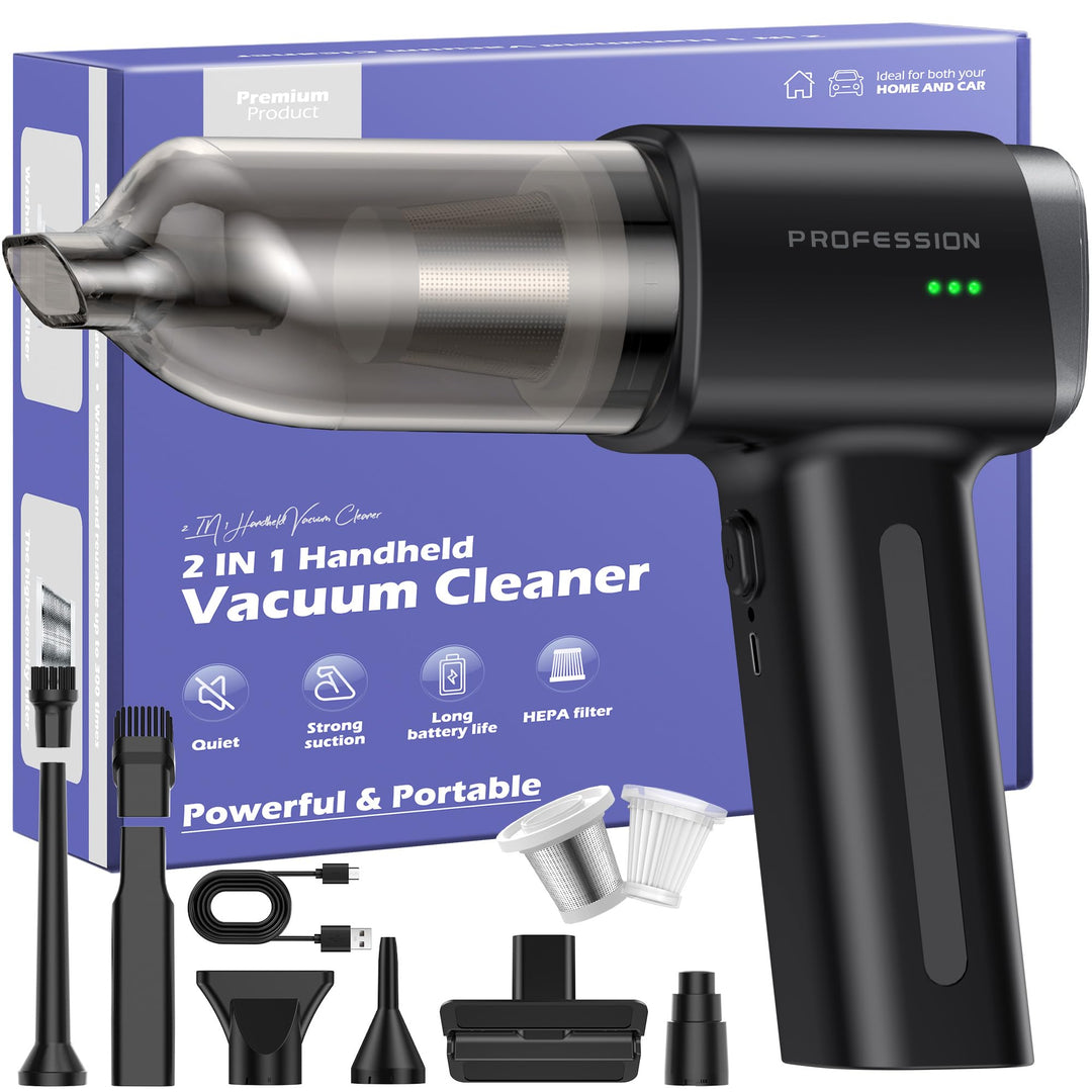 Handstaubsauger Handstaubsauger Akku Autostaubsauger Stark 28000Pa 4-in-1 für Auto Tierhaare Innenra