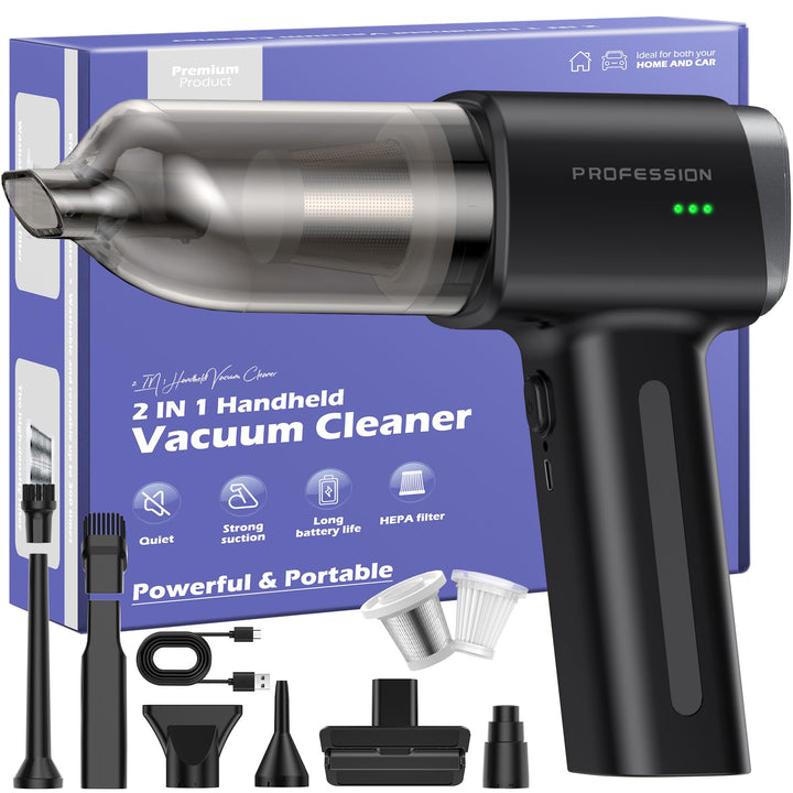 Handstaubsauger Handstaubsauger Akku Autostaubsauger Stark 28000Pa 4-in-1 für Auto Tierhaare Innenra