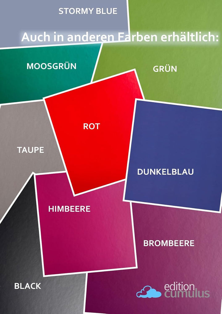 edition cumulus 2026/2027 Dicker Kalender DIN A4 – STORMY BLUE (graublau) - MADE IN GERMANY - Ideal