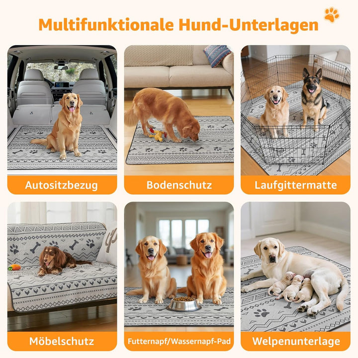 92x79cm Super saugfähige Welpen unterlagen, 2 stück waschbare Pipimatten für Hunde, wasserdichte Hau