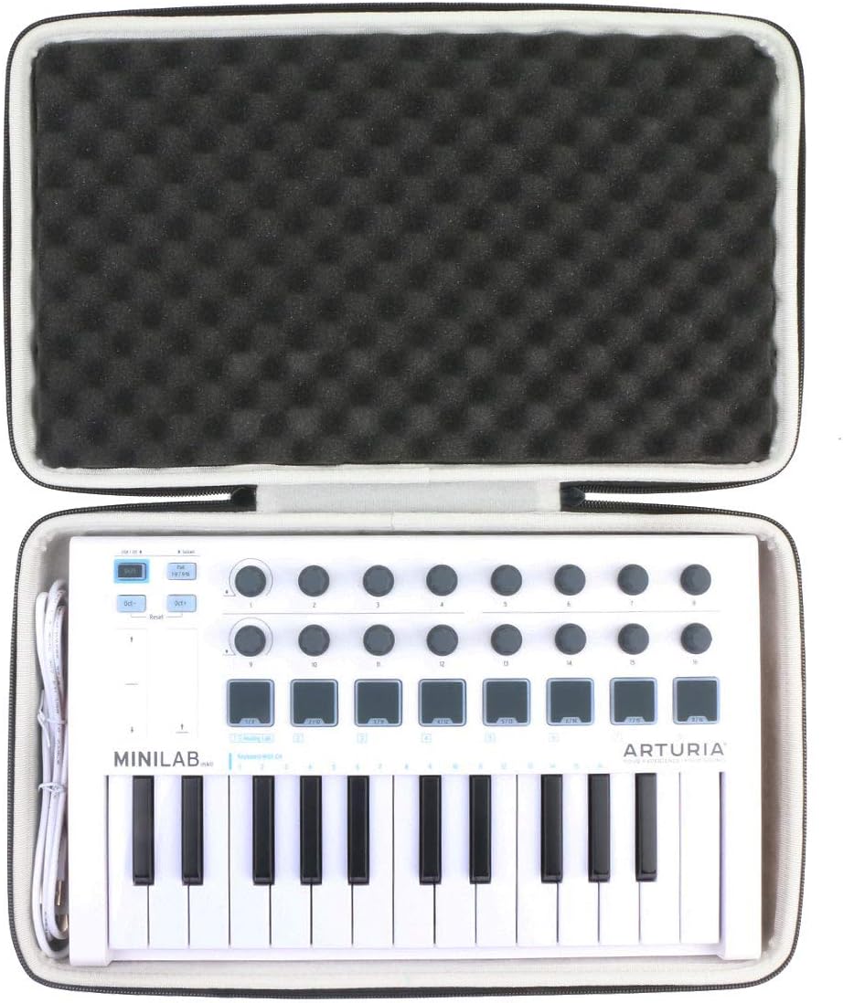 Khanka Hart Tasche Schutzhülle für Arturia MiniLab MKII Inverted Midi Controller Keyboard Case.(Nur