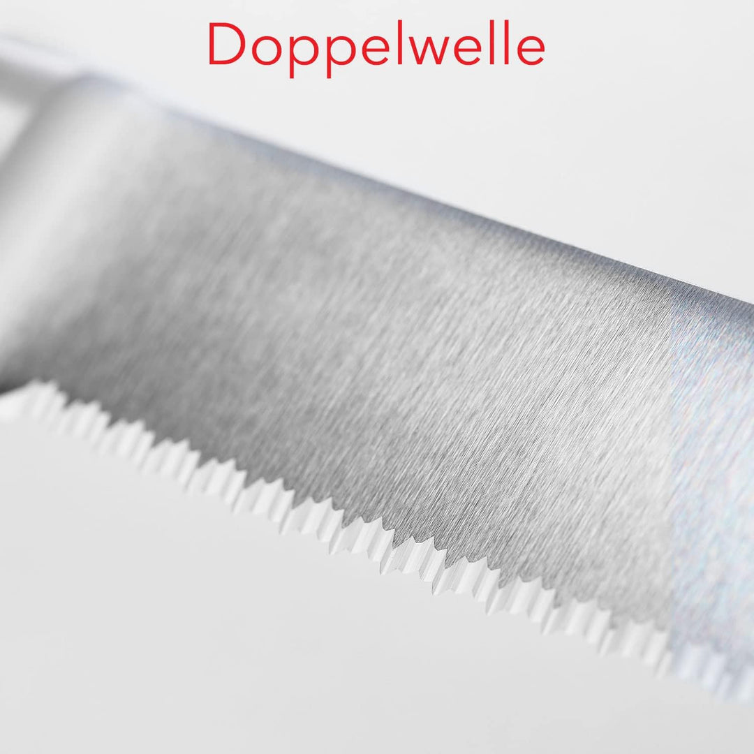 WÜSTHOF Classic Brotmesser 23 cm mit Präzisions-Doppelwelle, weiss, Weiss
