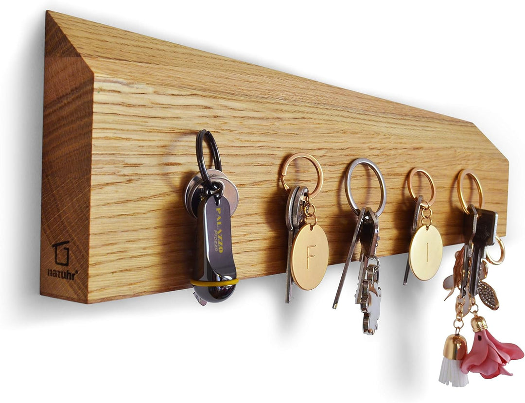 Wand Design Holz Messerhalter Messerblock - Pete - Eiche Magnetleiste Schlüsselbrett