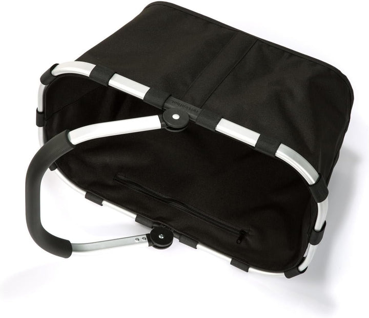 Reisenthel Set carrybag black mit Cover black Stabiler Einkaufskorb mit praktischer Innentasche – El