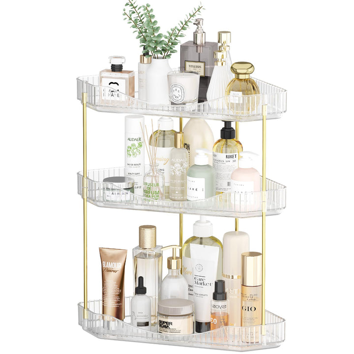 Lifewit Make Up Organizer, 3 Stufen Schminktisch Organizer, Stabil Eck-Mehrzweck-Regal für Parfüm/Ha