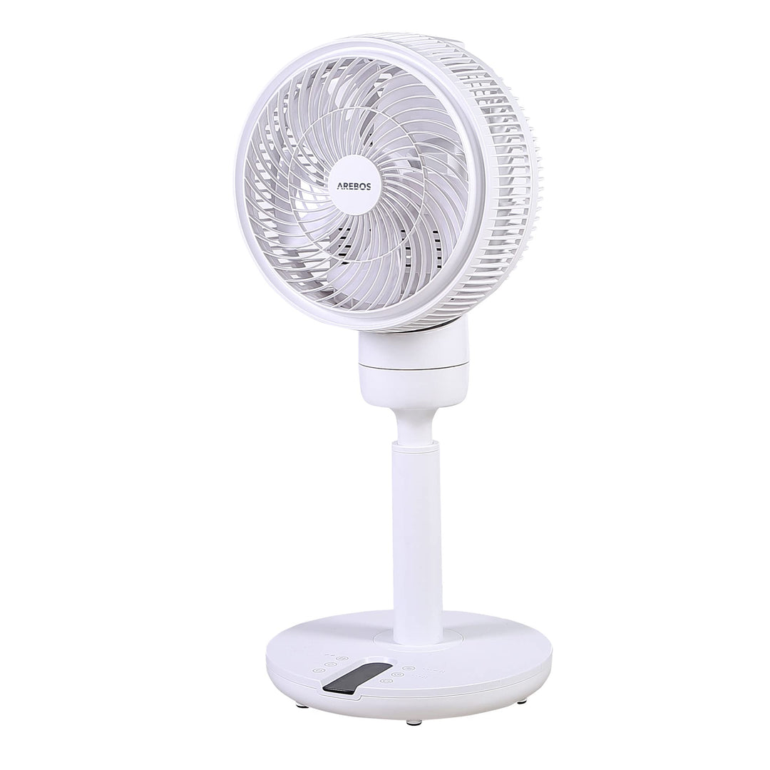 Arebos Ventilator 55W | 3D Oszillation | Ø 23cm | besonders Leise | höhenverstellbar, mit 4 Leistung