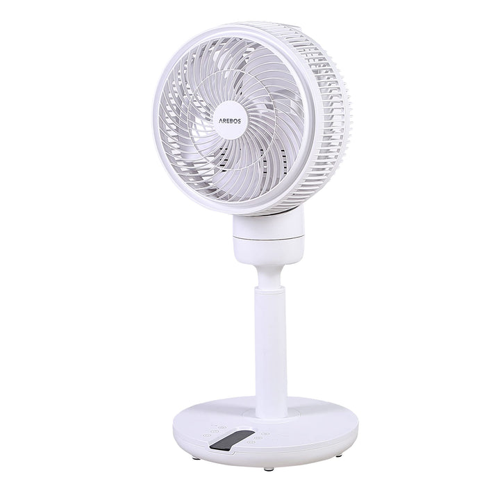 Arebos Ventilator 55W | 3D Oszillation | Ø 23cm | besonders Leise | höhenverstellbar, mit 4 Leistung
