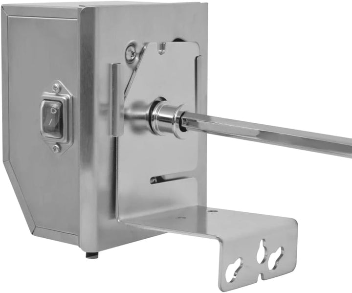 vidaXL Grill Rotisseriespiess mit professionellem Motor Stahl 1200 mm, 1200 mm