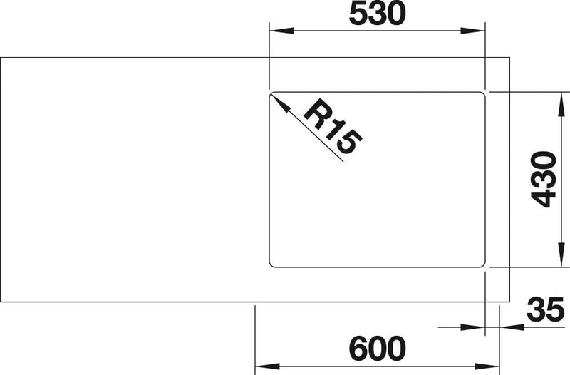 BLANCO ANDANO 500-IF | Edelstahl | Einbauart: Einbau von Oben & Flächenbündig | ohne Ablauffernbedie