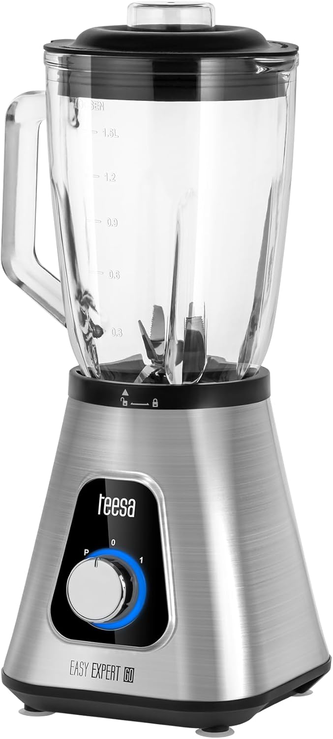 Teesa Easy EXPERT GO Bechermixer, Leistung: 1300 W, Glasbecher mit einem Fassungsvermögen von 1,5 l,