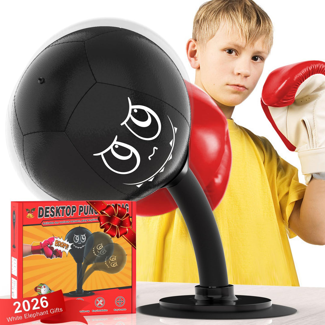 SVANE Starke Saugkraft Desktop-Schlagball - Stressabbau Boxball mit verbessertem langlebigem Feder,