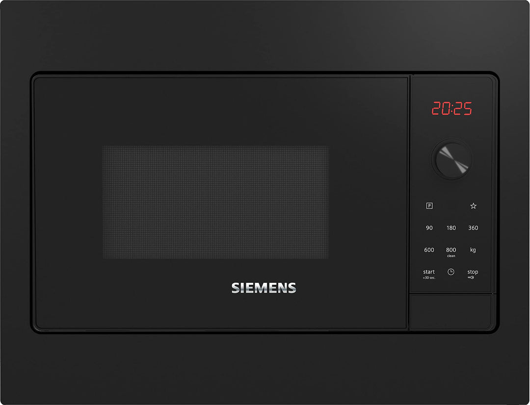 Siemens BF523LMB3 iQ300 Einbau-Mikrowelle, 50 x 38 cm, 800 Watt, Drehteller 27 cm, Türanschlag links