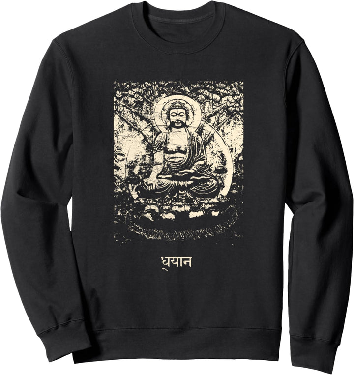 Buddhism Meditation Yoga Dhyana Buddha Goa DMT Vintage Psy Sweatshirt