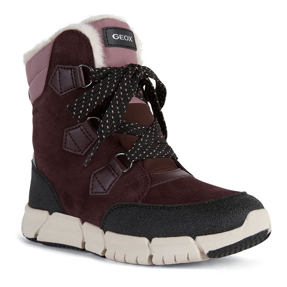 Geox Mädchen J Flexyper Girl B Ab Stiefeletten 31 EU Dk Burgundy, 31 EU Dk Burgundy