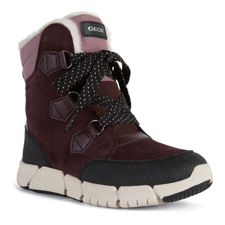 Geox Mädchen J Flexyper Girl B Ab Stiefeletten 31 EU Dk Burgundy, 31 EU Dk Burgundy