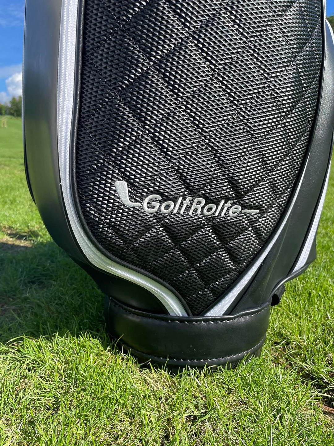 GolfRolfe 14286 Golfbag schwarz - Design Golftasche Caddybag Sporttasche Cartbag