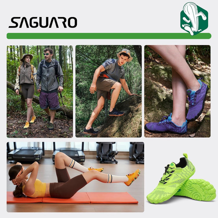 SAGUARO Unisex Barfussschuhe Damen Minimalistische Fitnessschuhe Herren Outdoor Wanderschuhe Trailla