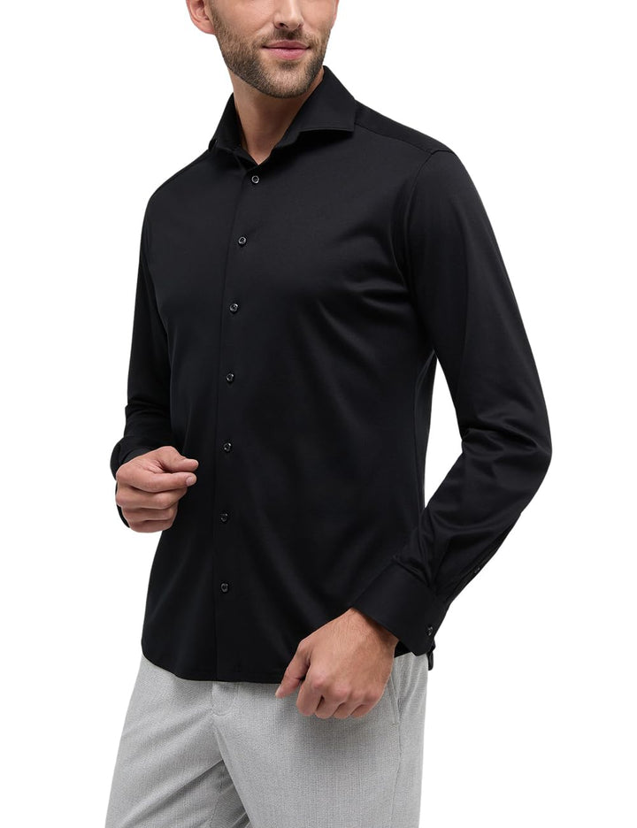 ETERNA Male Jersey Shirt MODERN FIT 39 Schwarz, 39 Schwarz