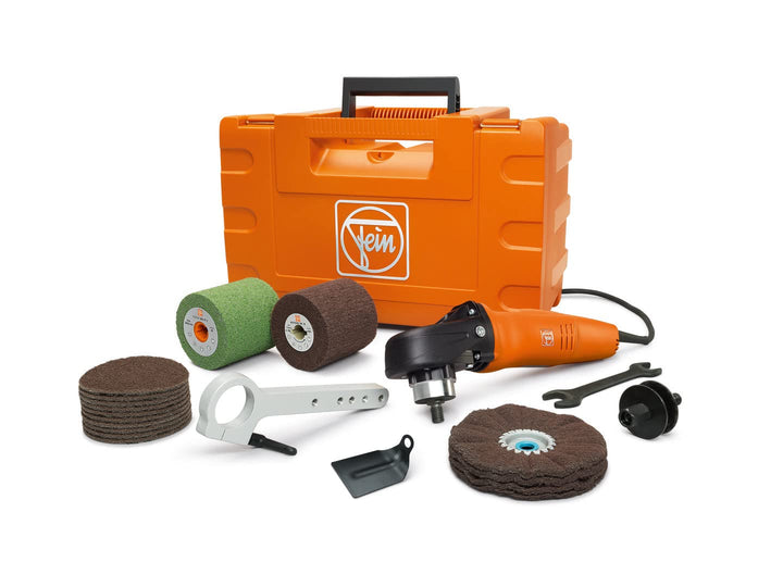 Fein Poliermaschiene WPO 14-25 E „EDELSTAHL-START-SET“ (1200 W, M14, Hochleistungsmotor, inkl. Zubeh