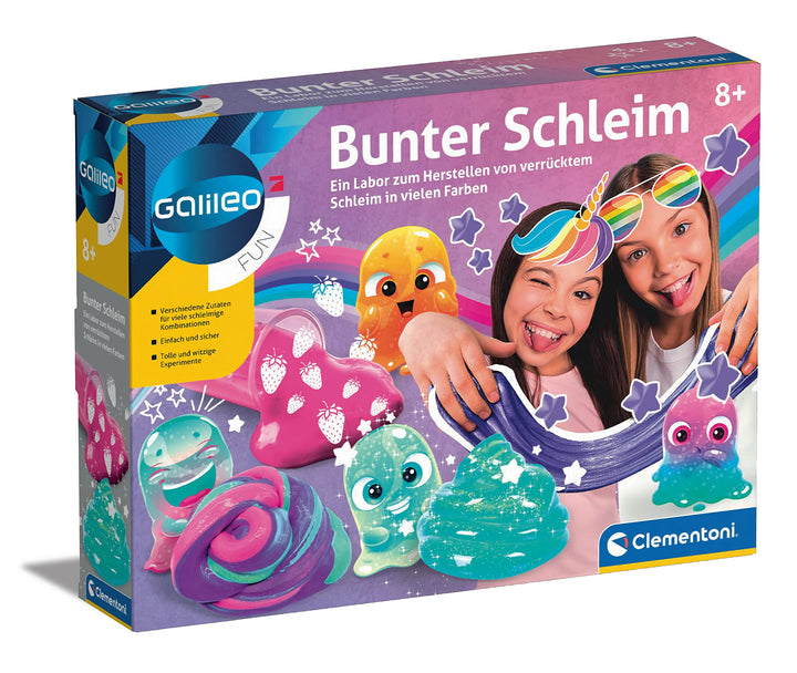 Clementoni Galileo Fun – Bunter Schleim, lustige Experimente mit klebrigen Glibber & glitzernden Sub