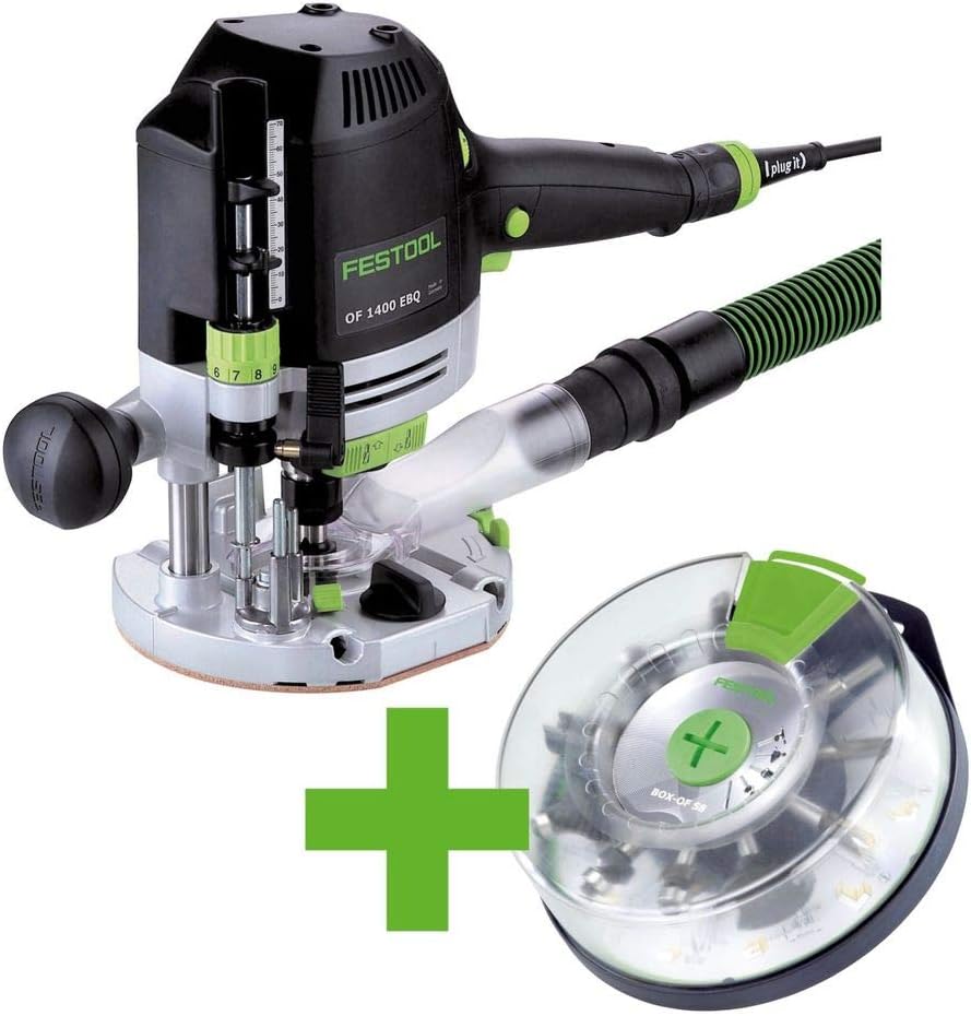 FESTOOL 574398 Oberfräse OF 1400 OF 1400 EBQ-Plus + Box-OF-S 8/10x HW