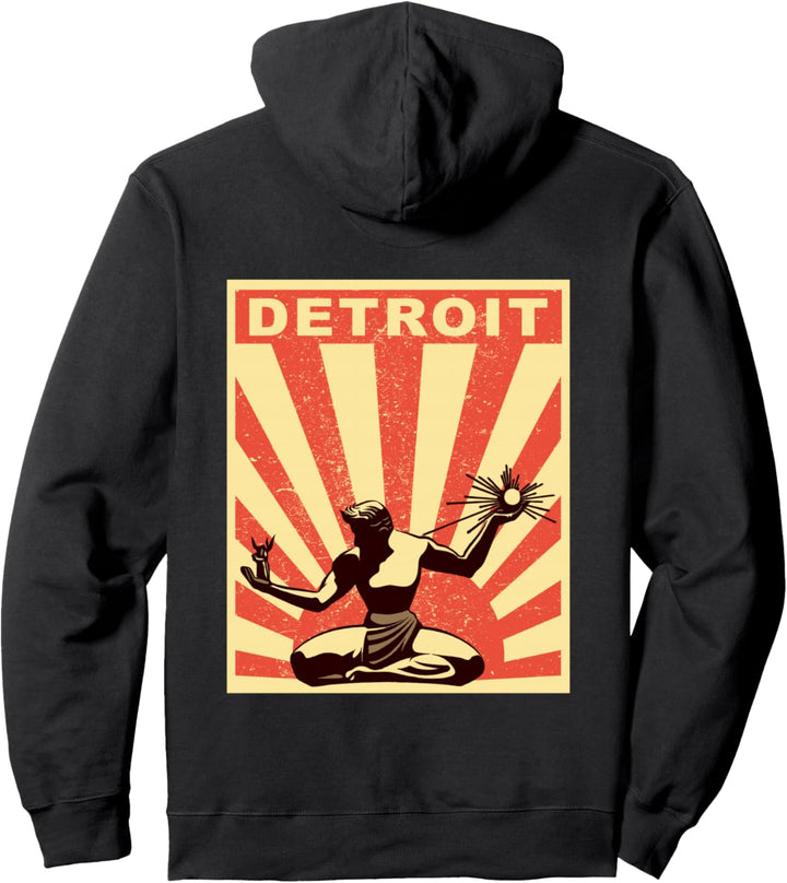 Detroit Shirt | Vintage Spirit of Detroit Pullover Hoodie