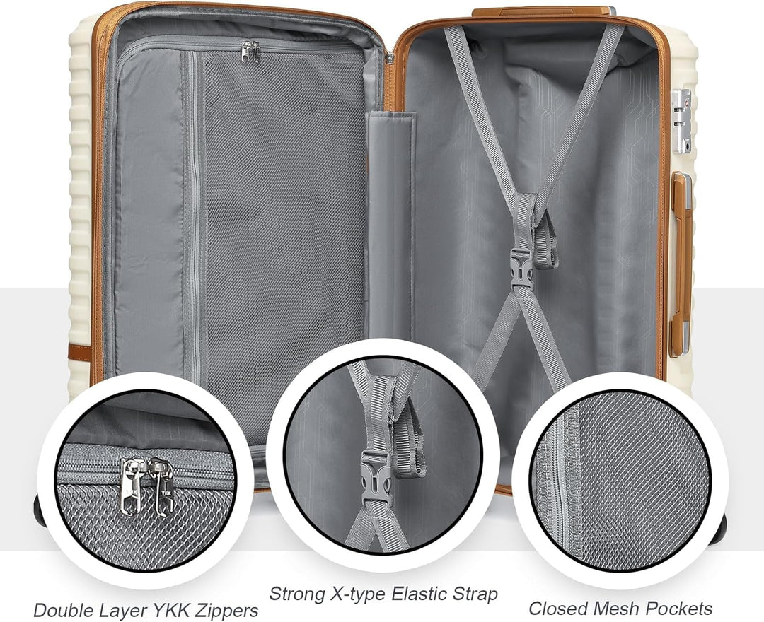 Joyway 28“ Koffer Reisekoffer von ABS Hartschalen Erweiterbar Trolley Kofferset mit TSA Schloss und
