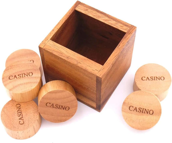 ROMBOL Casino (Dr. Volker Latussek), prämiertes, originelles Holz-Denkspiel für Erwachsene und Kinde