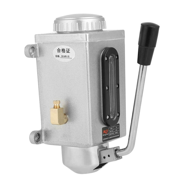 Oumefar Y-8 Schmierölpumpe Doppelauslassanschluss Manuelle Pumpenhandschmierung mit Nylonbasis 500CC