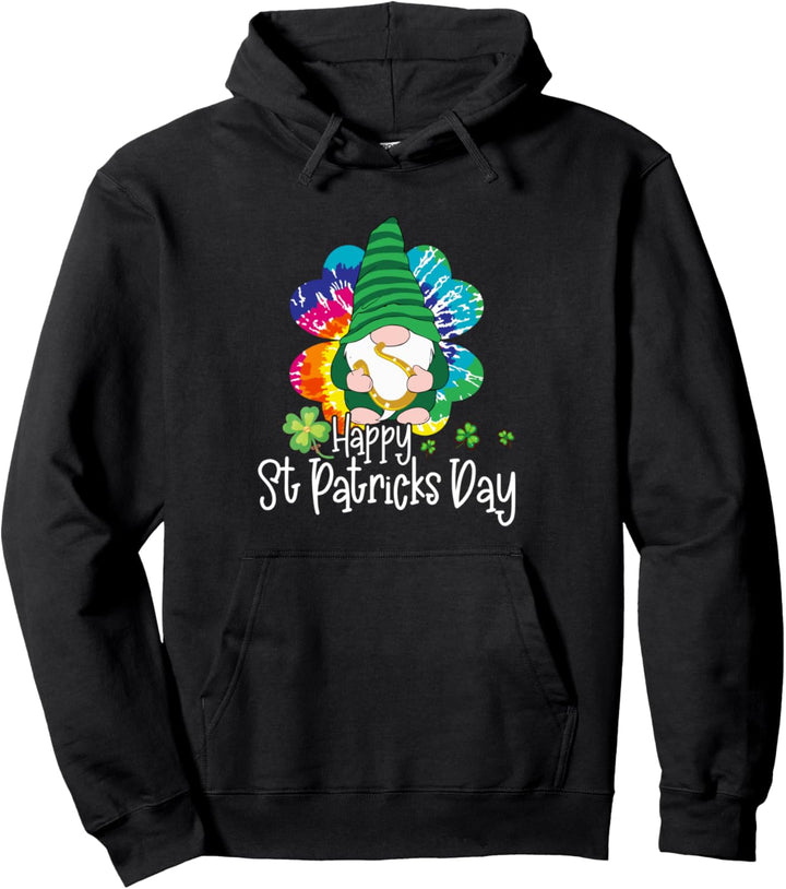 Glücklicher Zwerg, Batik-Kleeblatt, Happy St. Patricks Day Pullover Hoodie